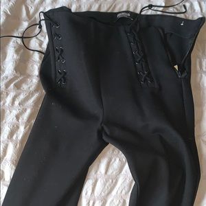 Zara lace up leggings